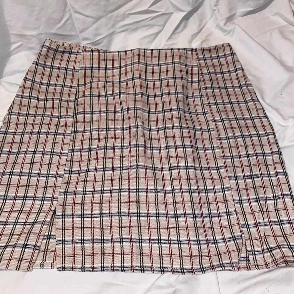 plaid mini skirt